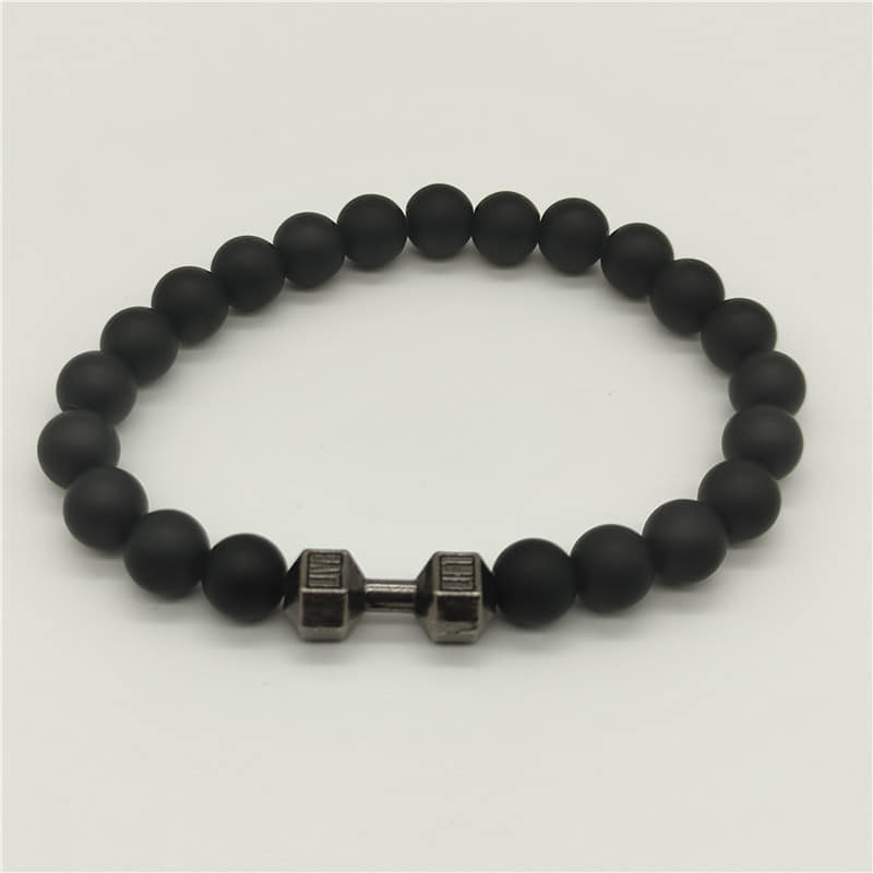 Picture of Stylish - Modern Vibe - Superb Quality - New Tide Male Fitness Dumbbell Sports Bracelet for Men - Trend and Needful - Well Inspired & Crafted Black Adjustable