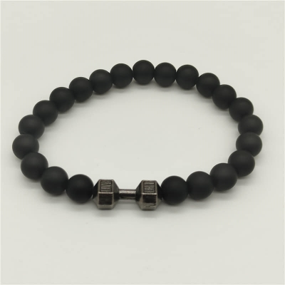 Picture of Stylish - Modern Vibe - Superb Quality - New Tide Male Fitness Dumbbell Sports Bracelet for Men - Trend and Needful - Well Inspired & Crafted Black Adjustable