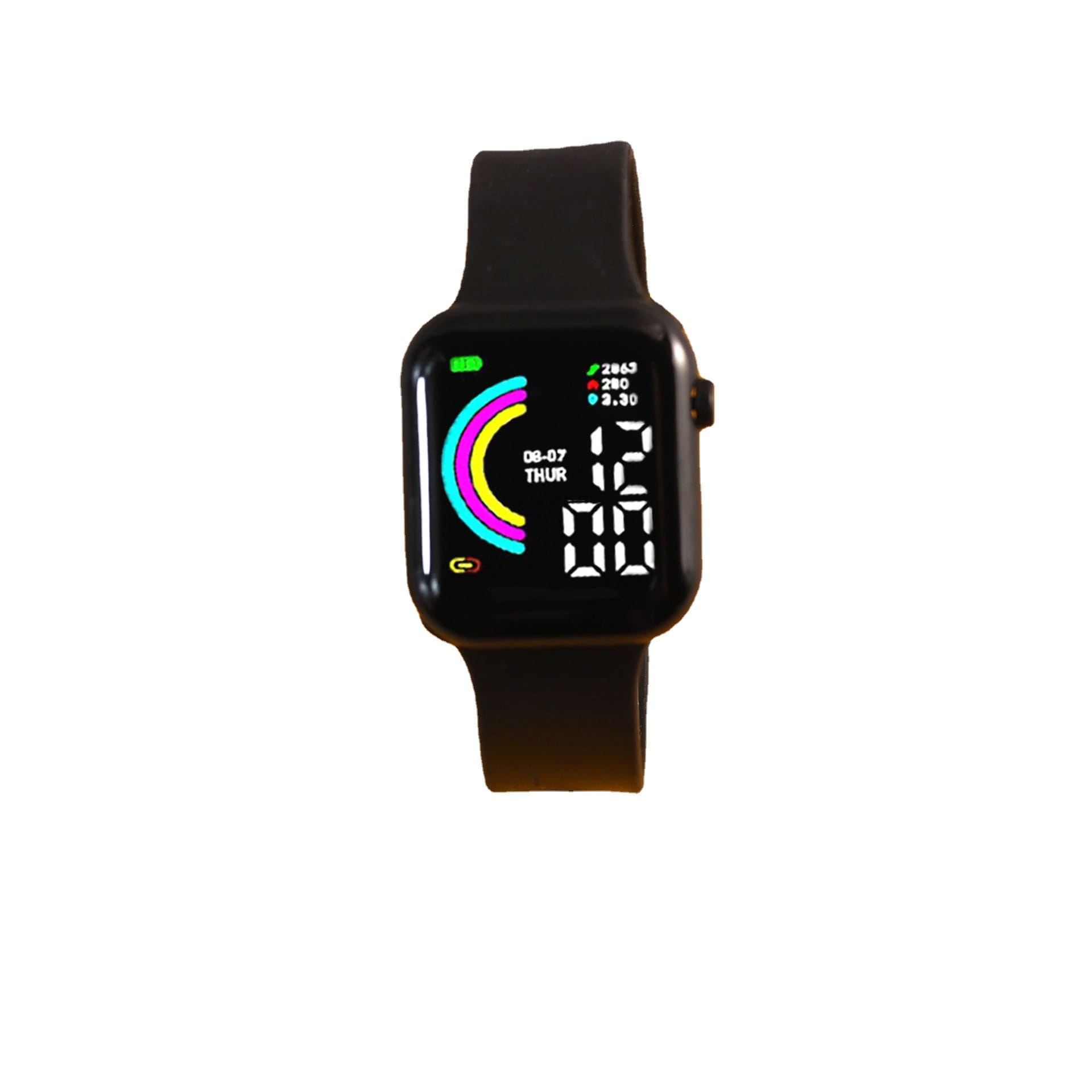 Picture of New Digital Wristwatch Sports Automatic Watch for Men Women LED Ladies Electronic Watches Black 