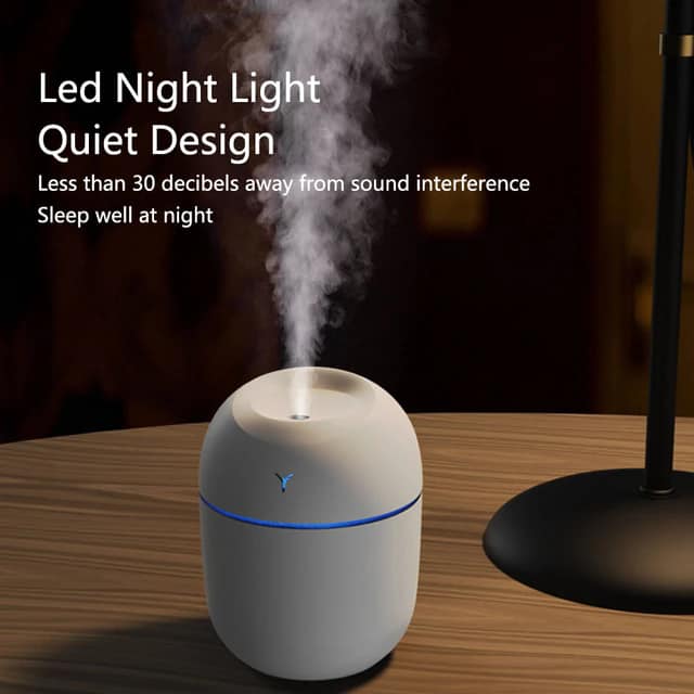 Picture of Mini Portable Air Humidifier 300ml USB Car Air Purifier Fogger Mist Maker with LED Night Lamp Ultrasonic Sprayer Home Appliance  