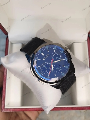 Picture of Fashionable Nylon Denim Belt and Stylish Watch for Men  
