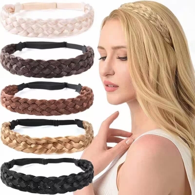 Picture of Synthetic Braided Headbands Hair Band Braiding Hair Accessories Hair Extension Hairpiece for Women Girls  Int: One size