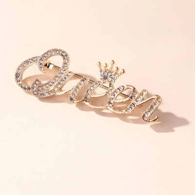 Picture of Queen Brooch Hijab Safety Pin for Girls and Women's\ Gold 