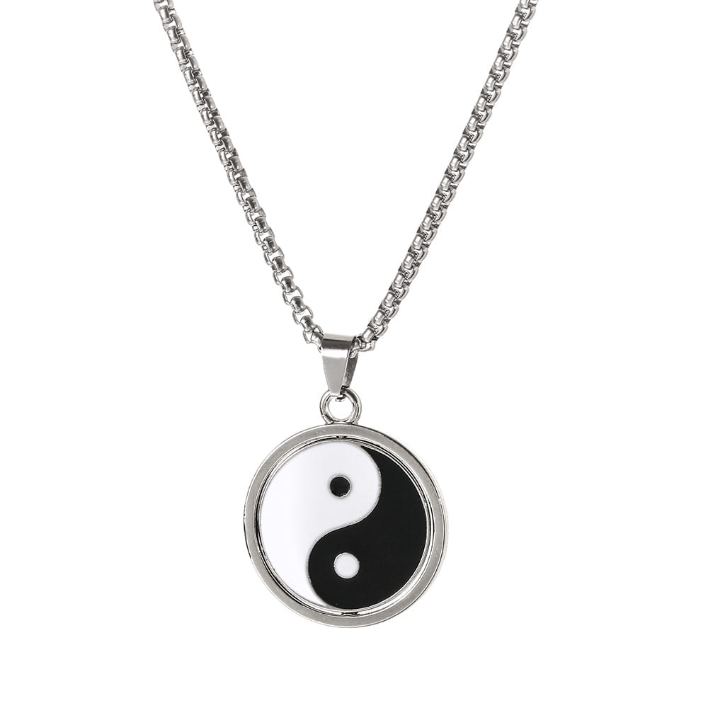 Picture of Stainless Steel Yin Yang Men's Chain Black 