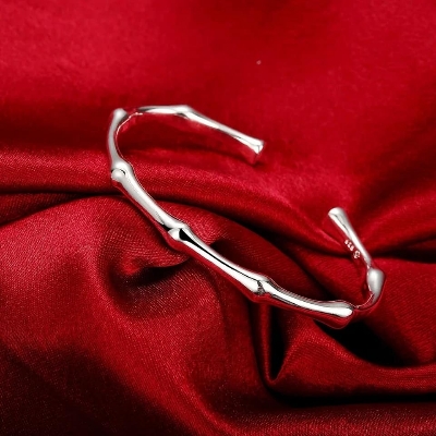 Picture of Trend Stainless Steel Bamboo Joint Bracelet Men Women Fashion Jewelry  