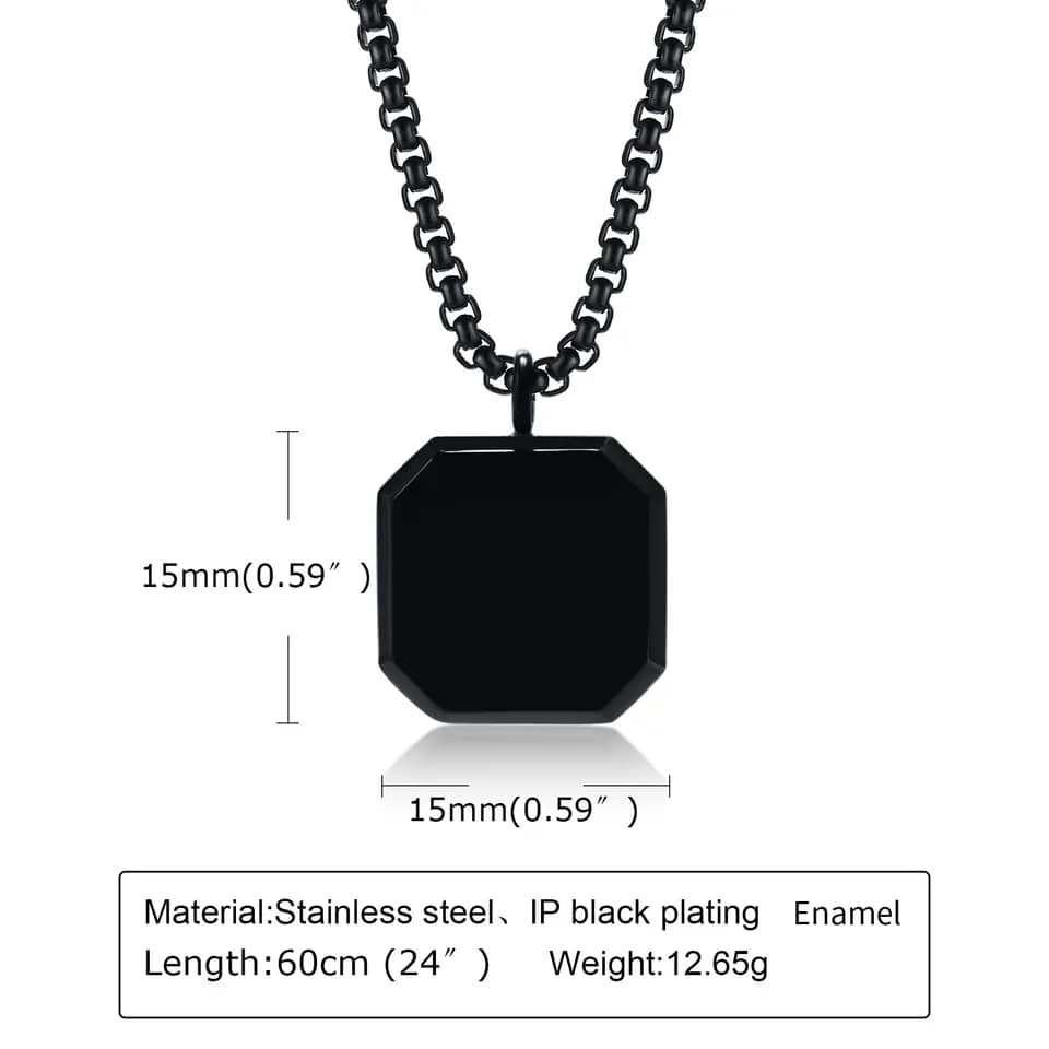 Picture of Waterproof Black  Plated Men Lightning Pendant Necklace Chain  for Men Male Boys Gifts Jewelry  