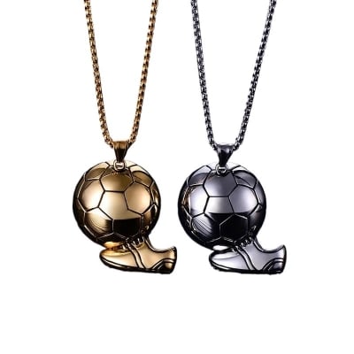 Picture of Alloy Football Ball Pendant Necklace  For Men Gold 