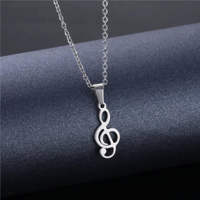 Picture of Men Lightning Bolts  Pendants Silver Color Stainless Steel Link Chain Fashion Jewelry Chain For Men Silver 