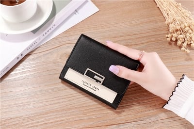 Picture of New Trendy Small Fashion Wallet For Women Black 