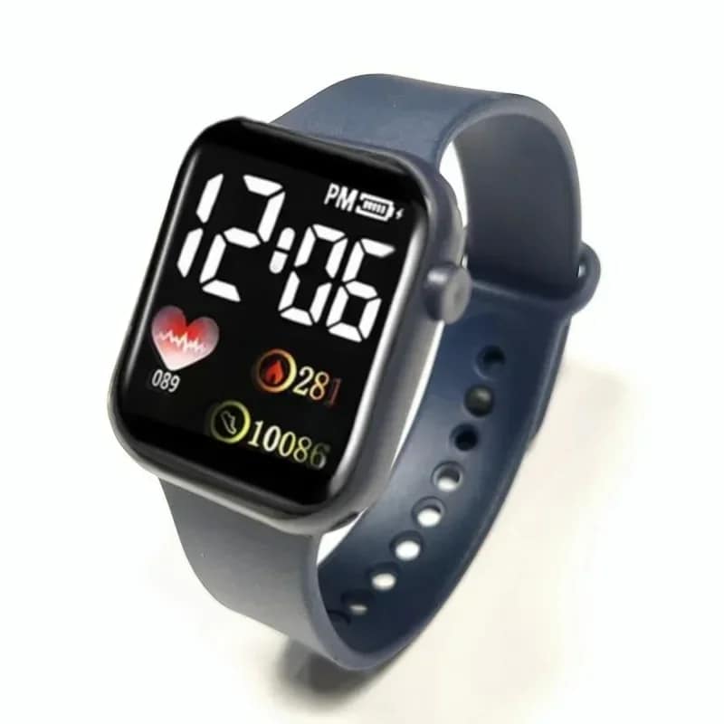Picture of New Digital Watch Waterproof 30M Fashion Women's Watch for Men's Sports Waterproof Simple Silicone Electronic Watch for men Black 