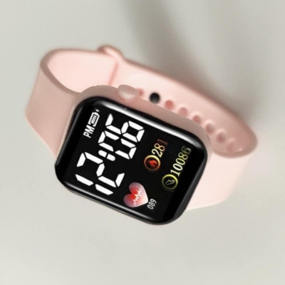 Picture of New Anti-Air LED Digital Sports Watch For Women Pink 
