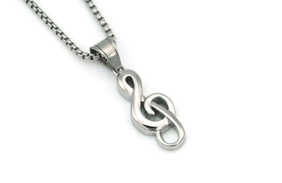 Picture of Pendant Necklace for Boy Male Stainless Steel Fashion Necklace Silver 