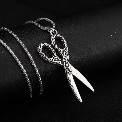 Picture of Scissors Chain for Men Stainless Steel Necklace Fashion Dark Chain For Men  