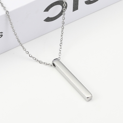 Picture of New Collection Stainless Steel Trendy Fashion Black Colour Necklace For Men  
