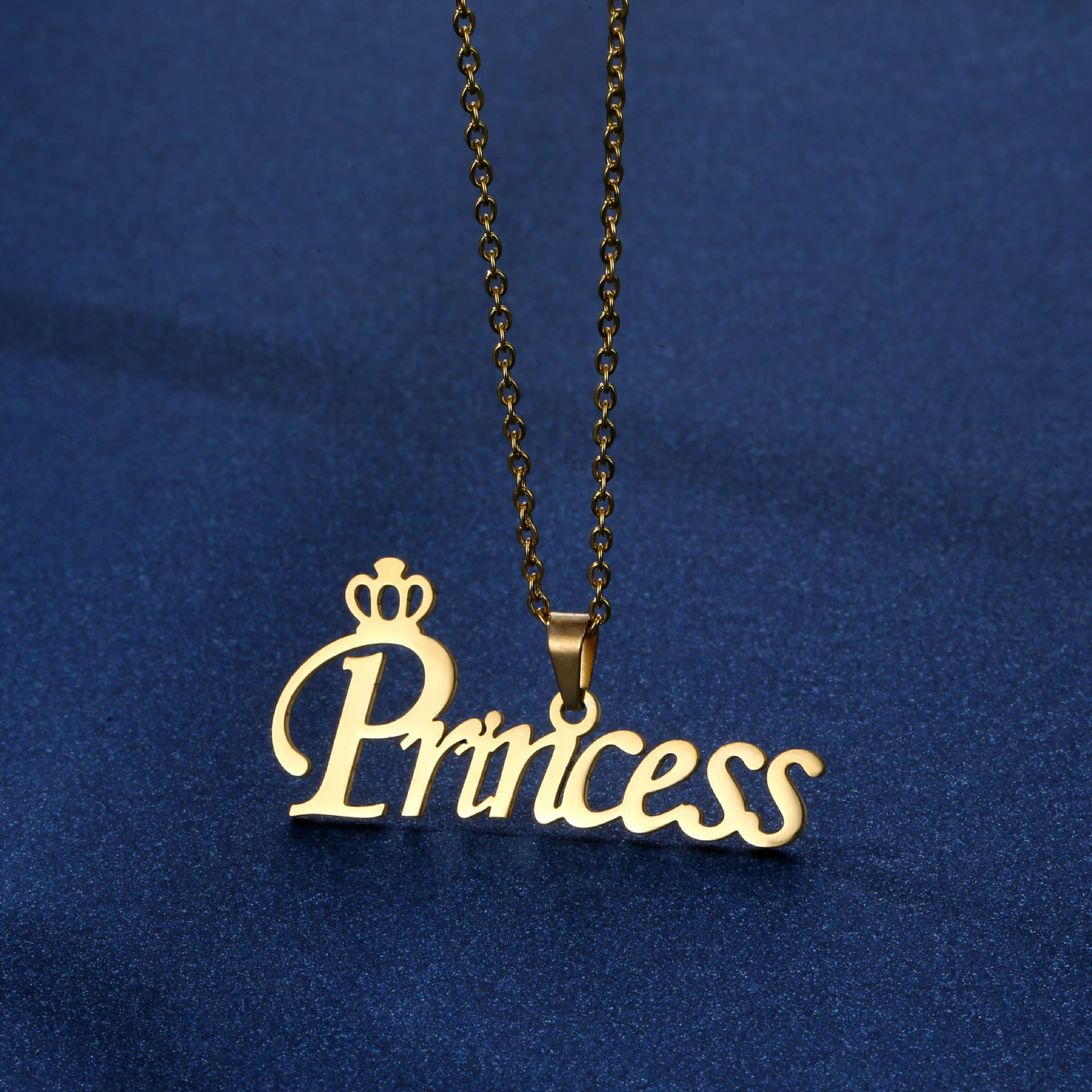 Picture of Stainless Steel Necklace and Earrings Set Gift For Women Gold 
