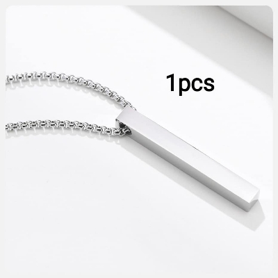 Picture of Men's Bar Pendant Necklace Collier Neck Chain for Men & Boys  