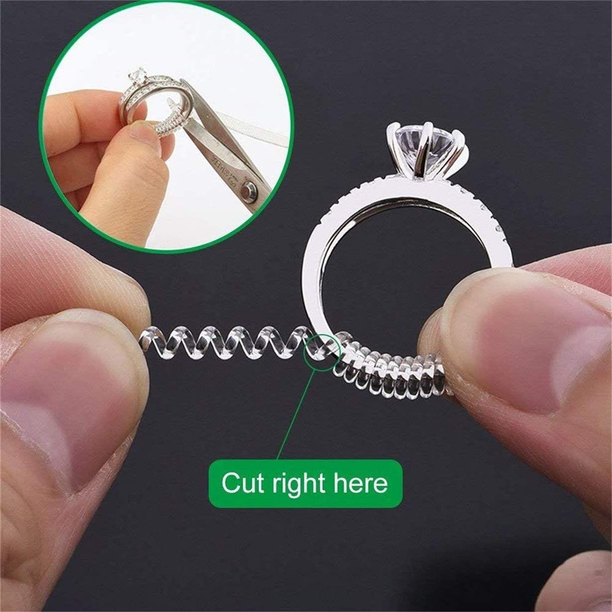 Picture of New Simple Spiral Based Ring Tools Spring Coil Ring Size Adjustment Guard Tightener Reducer Resizing Tool For Jewelry Accessories  