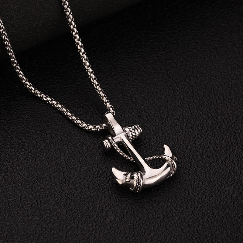 Picture of Stylish Addition - Fashion New Pendant Necklace Men Punk Trendy Simple Stainless Steel Chain Jewellery Gift - Modern - Choice Expression Silver 