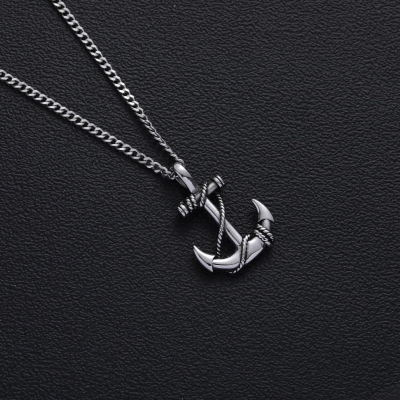 Picture of Stylish Addition - Fashion New Pendant Necklace Men Punk Trendy Simple Stainless Steel Chain Jewellery Gift - Modern - Choice Expression Silver 