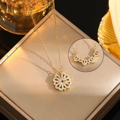 Picture of Sweet Rhinestone Bow Knot Pendant Necklace Elegant Summer Imitation Choker Necklace For Women Jewelry Gifts Gold 