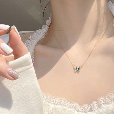 Picture of New Blue Silver  Color Flower Adjustable Chain for Women Blue 