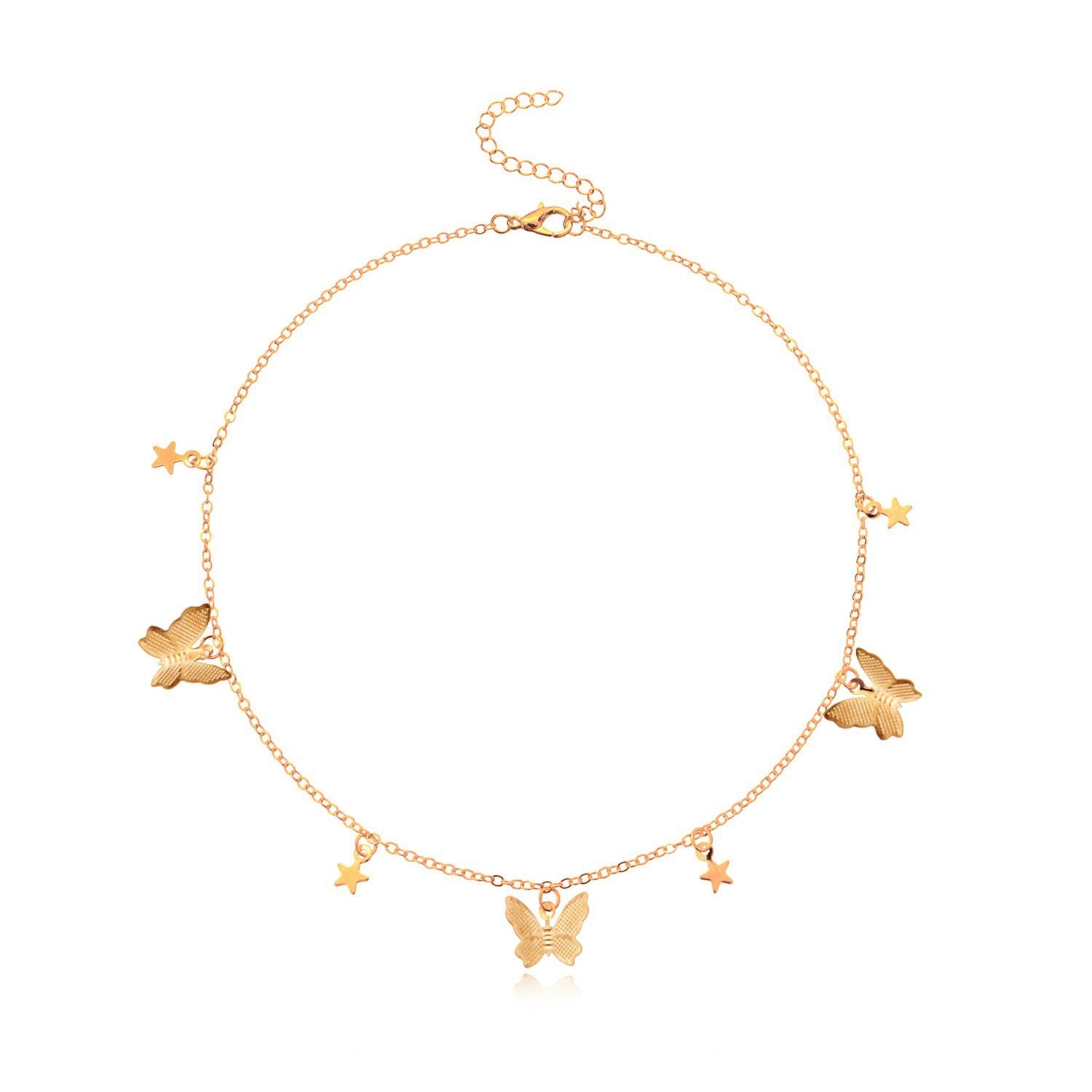 Picture of New Butterfly Choker Necklaces Chain For Women Gold 