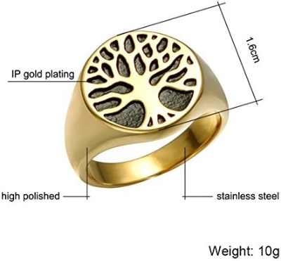 Picture of Stainless Steel Ring Fashion Jewelry Finger Ring Gold 