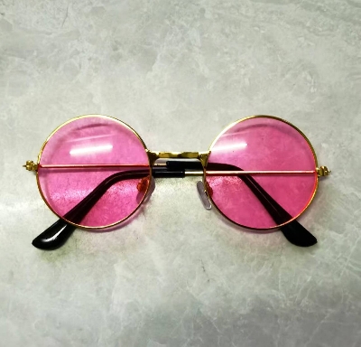 Picture of Trendy 70s Style Pink Sunglasses  Lightweight & Comfortable Eyewear for a Groovy Vibe Light pink 