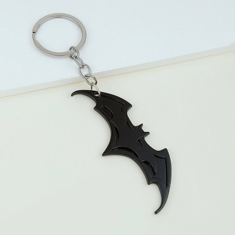 Picture of AeroBat: Elegant and Edgy Bat-Themed Metal Keychain Black 