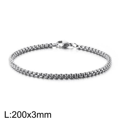 Picture of Silver Unique Bracelet for Men- Bracelet For Men-Chain Bracelet Silver 21 CM