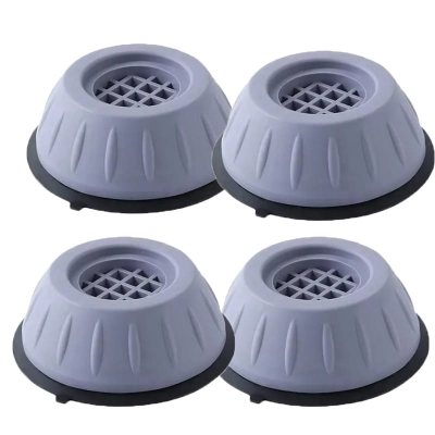 Picture of 4 Pcs Anti-Slip Foot Pad Washing Machine Rubber Pads Anti Vibration Washer Dryer Feet Pad with different types Grey 