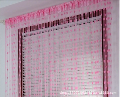 Picture of Pink  colour Love Heart Shaped Net Curtain/Porda  