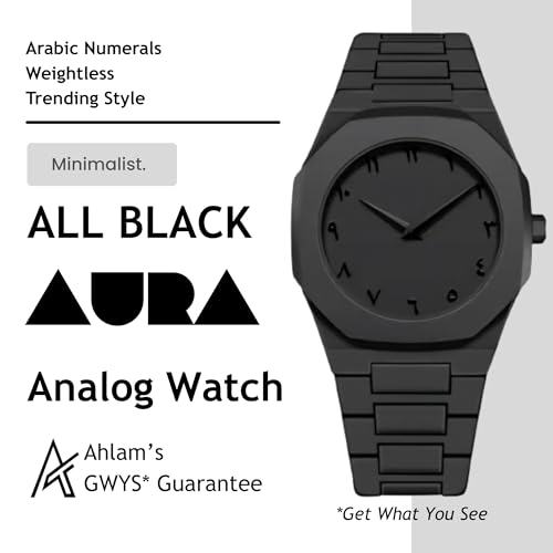 Picture of Aura Men’s Matte Black Analog Watch With Arabic Numerals  