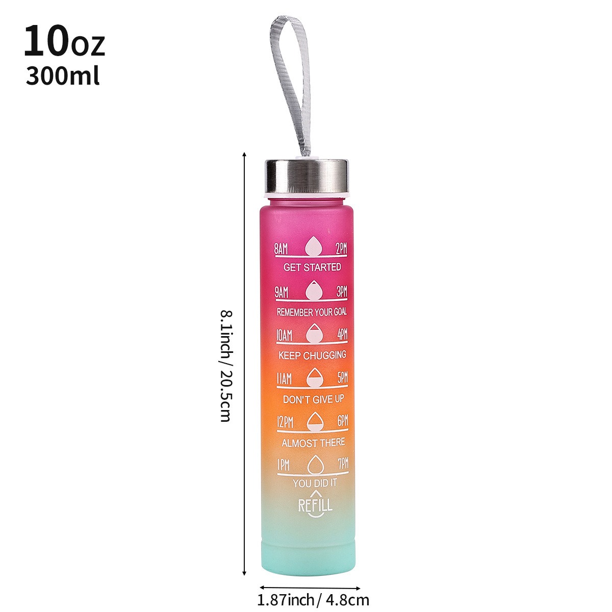 Picture of 300 ml Hight Quality Sports Water Bottle Motivational Portable Water bottle for Outdoor Sport Fitness  