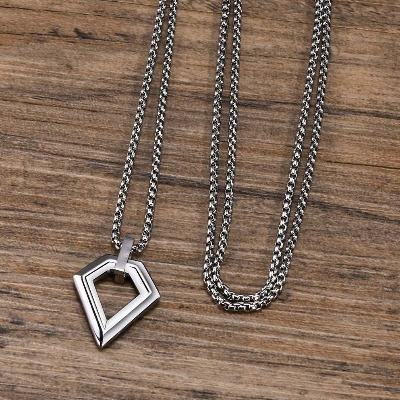 Picture of High Quality New Black Color Chain Locket for Men  