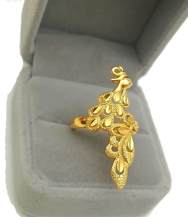Picture of Fashionable Plated Peacock Ring Adjustable Size Ring Gold 