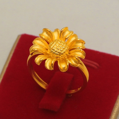Picture of High-Quality Plated Sunflower Ring Gold 