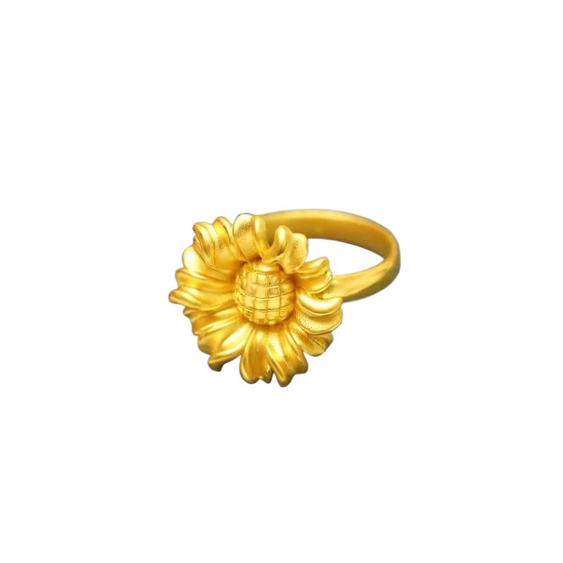 Picture of High-Quality Plated Sunflower Ring Gold 