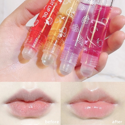 Picture of Roller Ball Fruit Lip Oil Set: Liquid Lipstick & Lip Gloss multicolour 