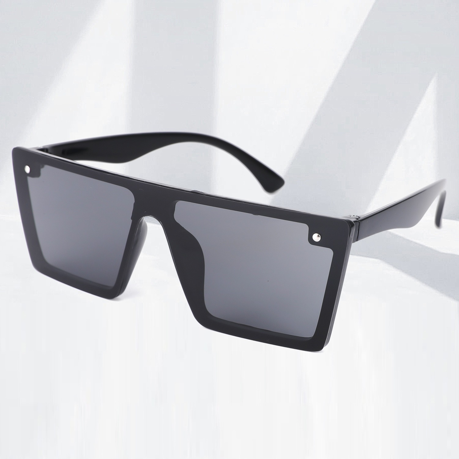 Picture of Flat Top Design Unisex Sunglasses UV400 Protection Black 