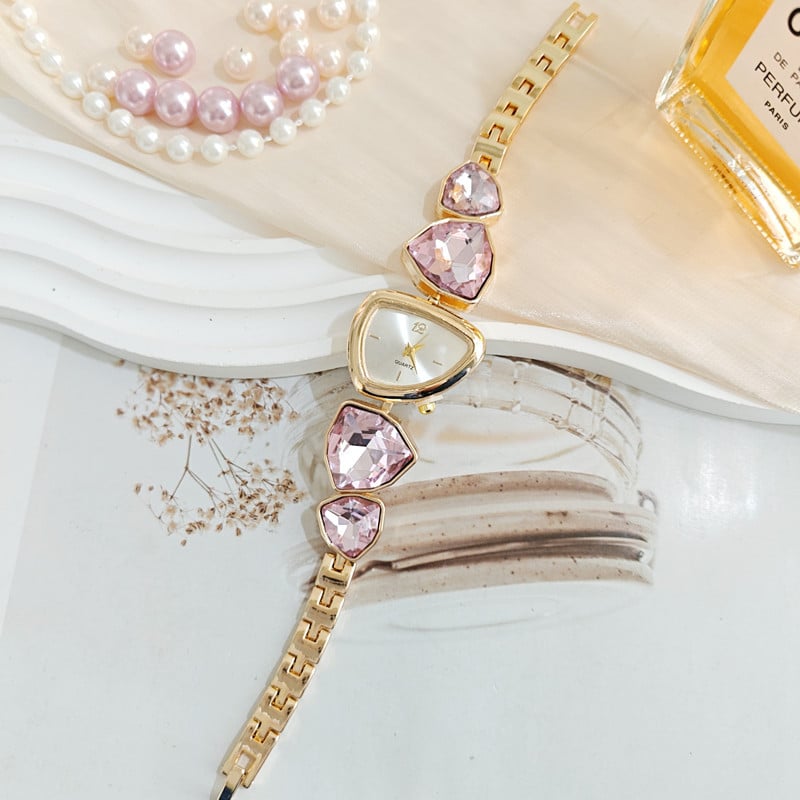 Picture of Women's Uniquely Shaped Rhinestone Watch Pink 