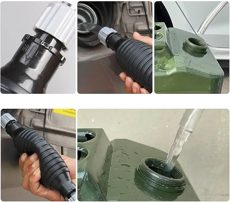 Picture of Multi Purpose Manual Siphon Pump for Fuel Oil Water Transfer Black 