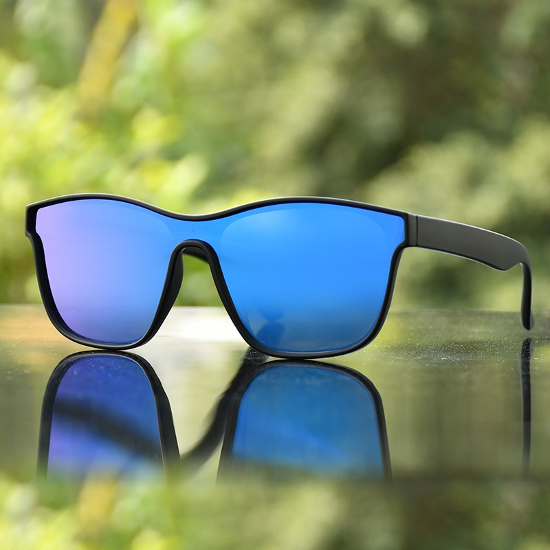 Picture of Smart Fashion Polarized Sunglasses with Blue Mirror Lens Blue 