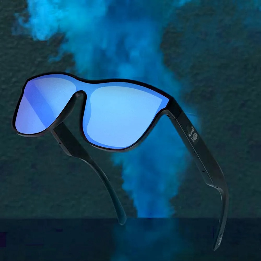Picture of Smart Fashion Polarized Sunglasses with Blue Mirror Lens Blue 