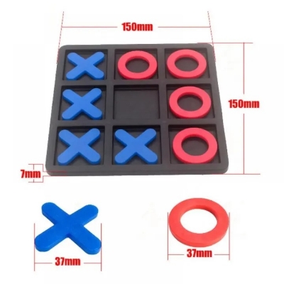 Picture of OOTDTY Tic Tac Toe Cognitive Learning Educational OX Chess Board Game Any Color. Multicolor 