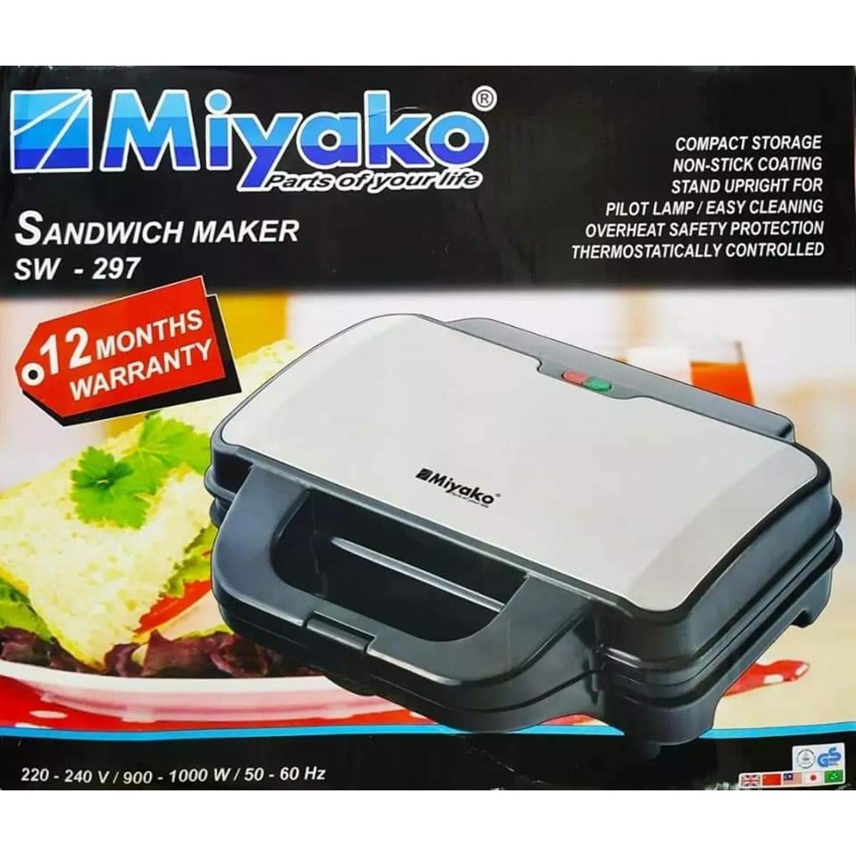 Picture of Miyako Big Size Bread Sandwich Maker SW 297 Multicolor