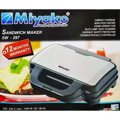 Picture of Miyako Big Size Bread Sandwich Maker SW 297 Multicolor