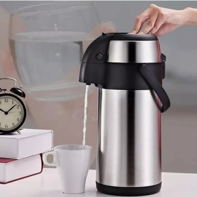 Picture of Full Stainless Steel Inside and Outside Flask 5 Liter For Tea And Coffee , For Home, Shop Or Office Use Multicolor