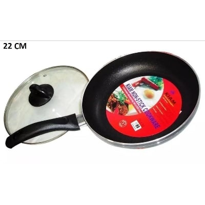 Picture of Kiam Non Stick Fry Pan With Glass Lid 22CM Multicolor