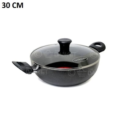 Picture of Kiam Marble Coated Karai With Glass Lid 30cm Multicolor30